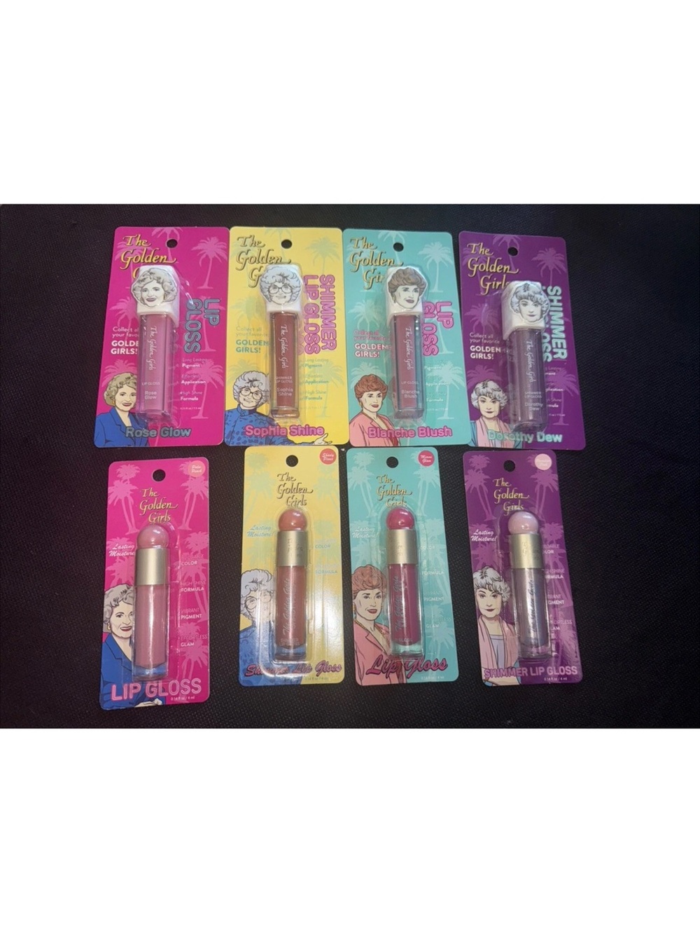The Golden Girls Shimmer Lip Gloss Set - Multi Shades complete set of 8